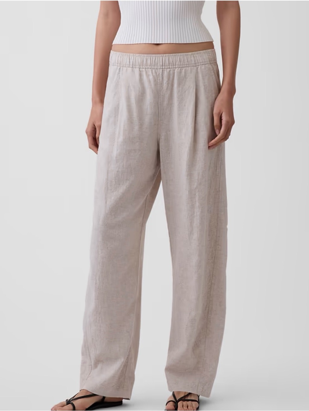 GAP Linen-Blend Easy Barrel Pant